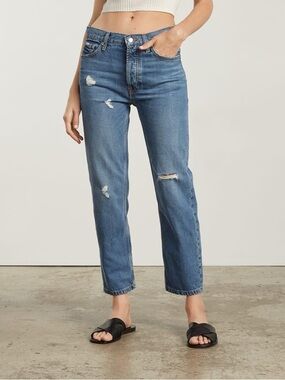 Everlane Summer Slouch Jeans Sz 28 Distressed Organic Cotton